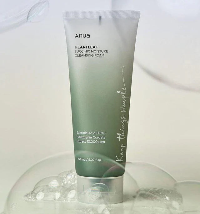 ANUA HEARTLEAF SUCCININC MOISTURE CLEANSING FOAM