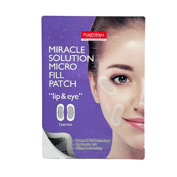 Purederm miracle solution micro fill patch -lip & eye