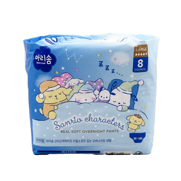 Marisom x Sanrio Characters Real Soft Sanitary Pads Overnight Diapers Size M 8pcs