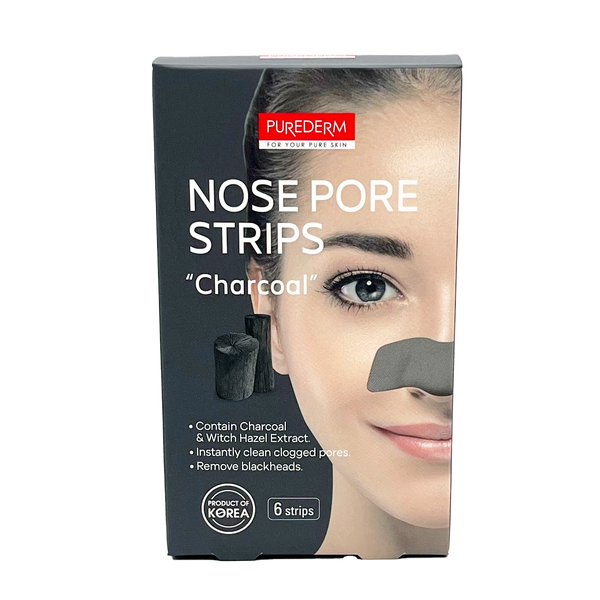 PUREDERM Charcoal Design Nose Pore Strips 6 Strips