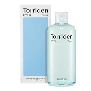 Torriden Dive-in Low-Molecular Hyaluronic Acid Toner 10.14 fl oz | Low pH Facial Toning Water That Hydrates and Moisturizes Sensitive, Dehydrated, Oily Skin | Vegan Korean Skin Care