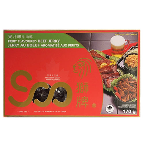 Soo Fruit Flavoured Beef Jerky 170g